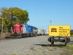 Coming into IAIS's Rock Island Yd, the B73 will continue west on BN's Industrial trackage for the Crescant Bridge. 09-30-10