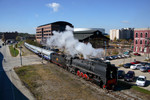 #6988 leads a Silvis excursion train through Moline, Illinois, October 18th, 2008.