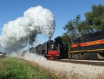 New and old meet at Wolcott as ICRI passes BICB in the siding. This was the roll-by of the day and a good 75 to 100 people were there with me!