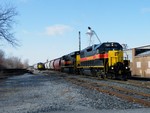 RIBI heads through downtown Rockdale with 703 leading the 505 12-28-08