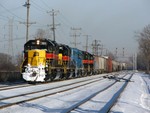 A BNSF crew has the detour trai in tow as they glide through IHB C.P. 71st St. This is where yard leads from the BRC's Clearing yard and CSX's IM ramp join into the Harbor.