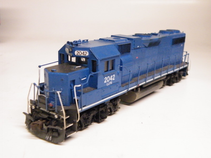 LLPX GP38 2042 was originally a Athearn Blue Box EMDX former Conrail unit that I patched while bored one day. This was my first custom project and was completed back in 2006.

I used the basic list of detail parts, nothing too special.