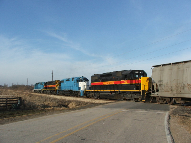 A going away shot of the four SD38-2's thundering northbound upgrade in Run 8.