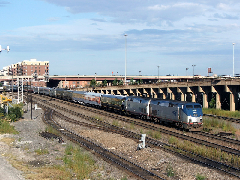 The AAPRCO special backs down the BNSF Chicago Sub at Union Ave. before receiving the signal over the airline and onto the old Rock Island for the trip west to the Quad Cities.