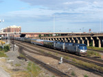 The AAPRCO special backs down the BNSF Chicago Sub at Union Ave. before receiving the signal over the airline and onto the old Rock Island for the trip west to the Quad Cities.