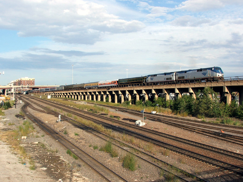 AMTK P42's 7 and 48 lead the AAAPRCO special over the St. Charles Airline, bound for the old RI, CSX, IAIS, and CN rails to Omaha, NE.