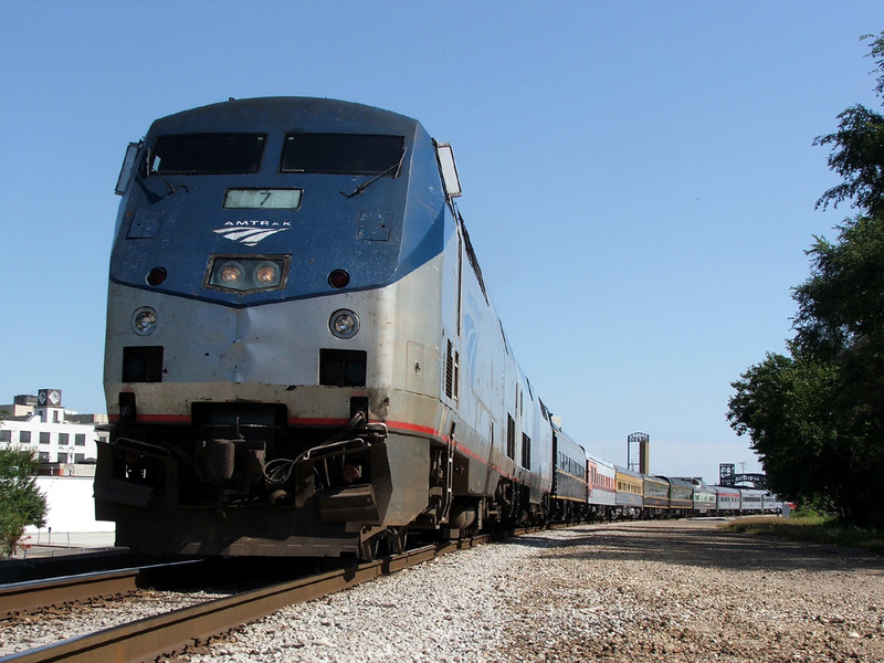 Amtrak 7 leads the AAPRCO special pauses in Joliet while it waits for CSX to figure out whats going on and accept the train... it would take nearly 3 hrs to do so...