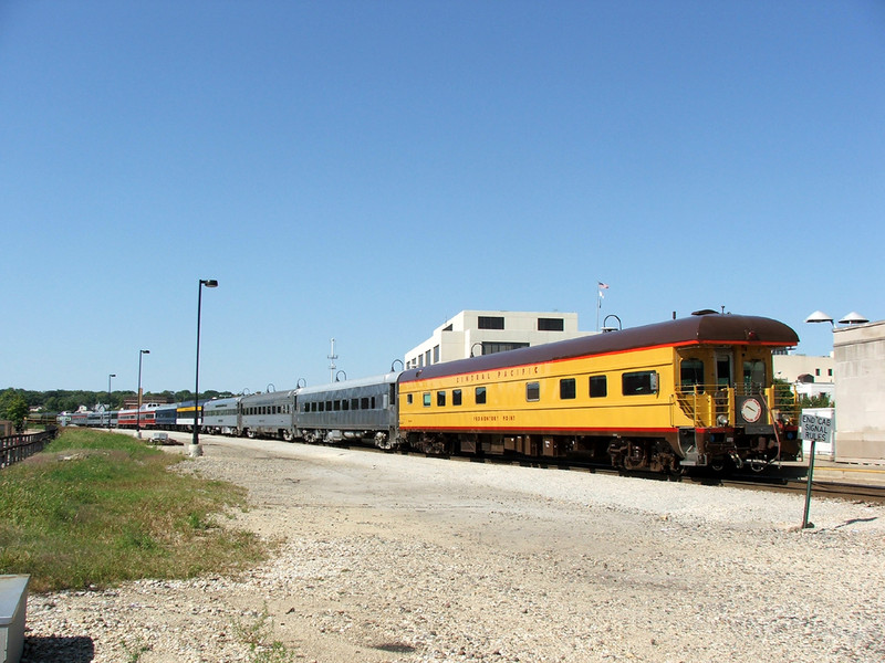 The Golden Spike basks in the sun as the train waits for CSX to figure it out...