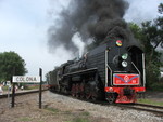 Another view at Colona as QJ 6988 gets back onto Iowa rails.