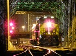 After detraining in CUS, Iowa 511 and its business train hold on Amtrak's 21st St Lift Bridge before backing around Canal St. wye and down the BNSF in order to head for home via the St. Charles Air Line.