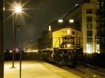 The Business train holds at BNSF's Halsted St station for the signal up the St. Charles Air Line from BNSF's Union Ave DS.