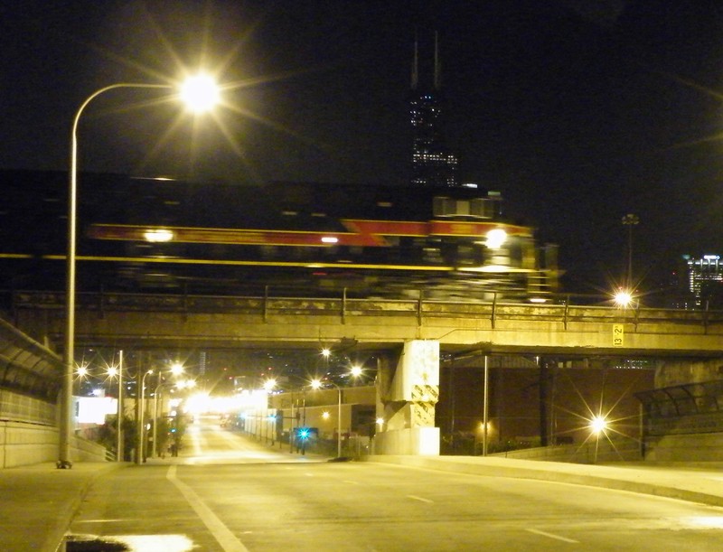 Iowa 511 rolls over Canal St with the Iowa Unlimited as they traverse the St. Charles Air Line heading for home.