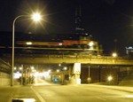 Iowa 511 rolls over Canal St with the Iowa Unlimited as they traverse the St. Charles Air Line heading for home.