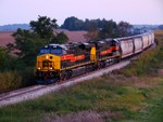 GEVO's on the ICCR approaching the Linn Benton Road bridge. 21-Sept-2008.