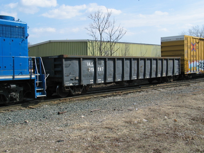 IAIS 315287 on track 9 at the switch into Evans yard, March 25, 2008.