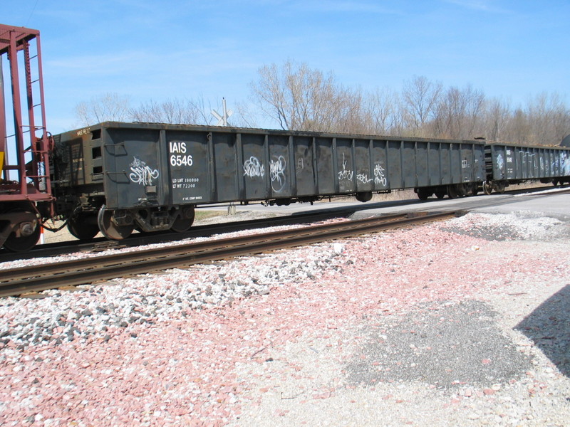 IAIS 6546 on the east train at N. Star, April 16, 2009.