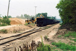 Loading sand hoppers at Chillicothe, Aug. 26, 2005.  In the background is the Santa Fe overpass.