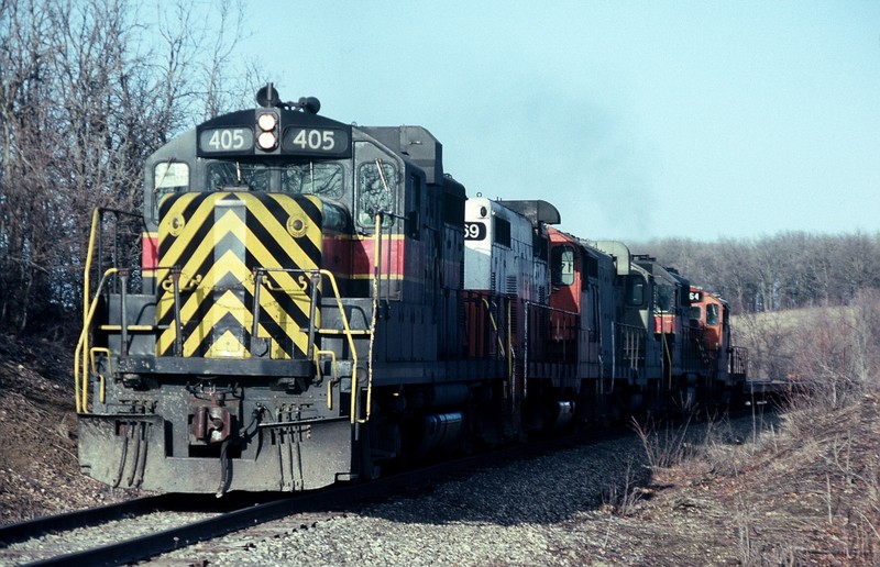 405 on the point of the CBBI east of Des Moines, Iowa, March-1992.