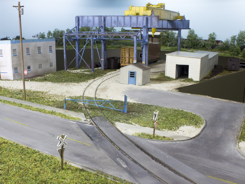 Space limitations only allowed the south crane and support structures to be modeled at CB&I, but still gives the feeling of a larger industry.