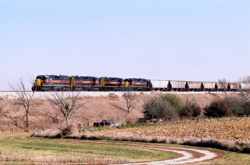 Westbound approaching the Hancock overpass, Oct. 25, 2005.