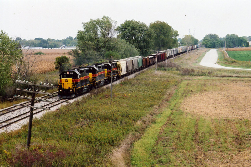 West Train at the Wilton overpass, Oct. 3, 2005.