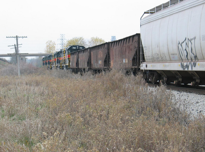 Looking west at the Wilton overpass, Oct. 31, 2005.